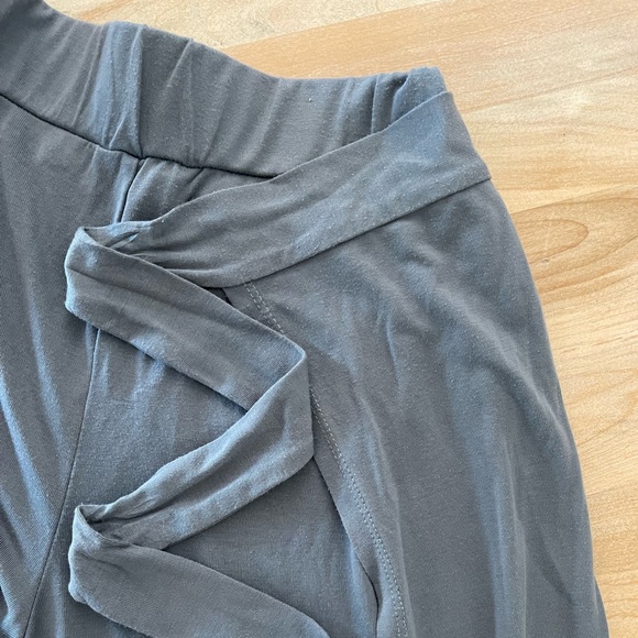 Lulus Flowing With It Slate Blue Tie-Front Culotte Pants - Picture 5 of 11